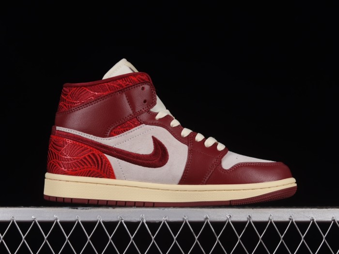 Air Jordan 1 Mid GS Tiki Leaf AJ1 DZ2820-601 XM003