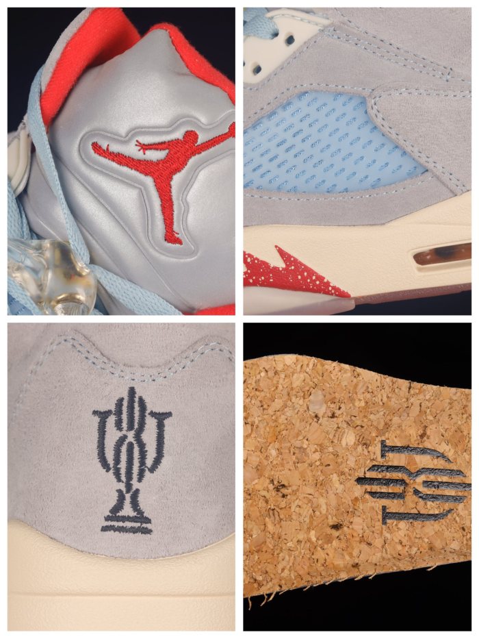 Trophy Room x Air Jordan 5 Ice Blue AJ5 CI1899-400 XM053