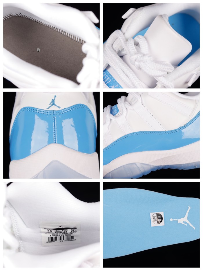 Air Jordan 11 Low Carolina AJ11 528895-106 XM033