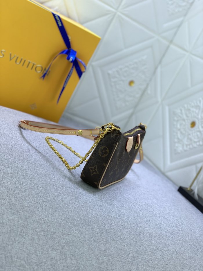 LV Easy Pouch On Strap Brown M80349 MQ051 19cm