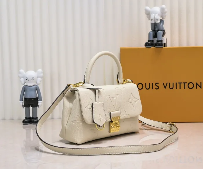 LV Madeleine Bag White embossing M45976 XX061 24-30cm