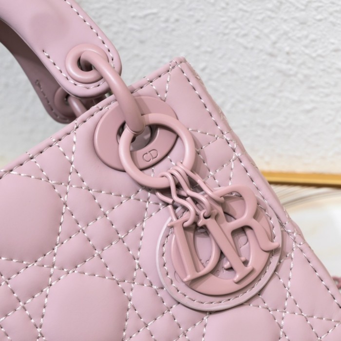 Mini Lady Dior Bag Purple Matte 2022 LM051 17cm