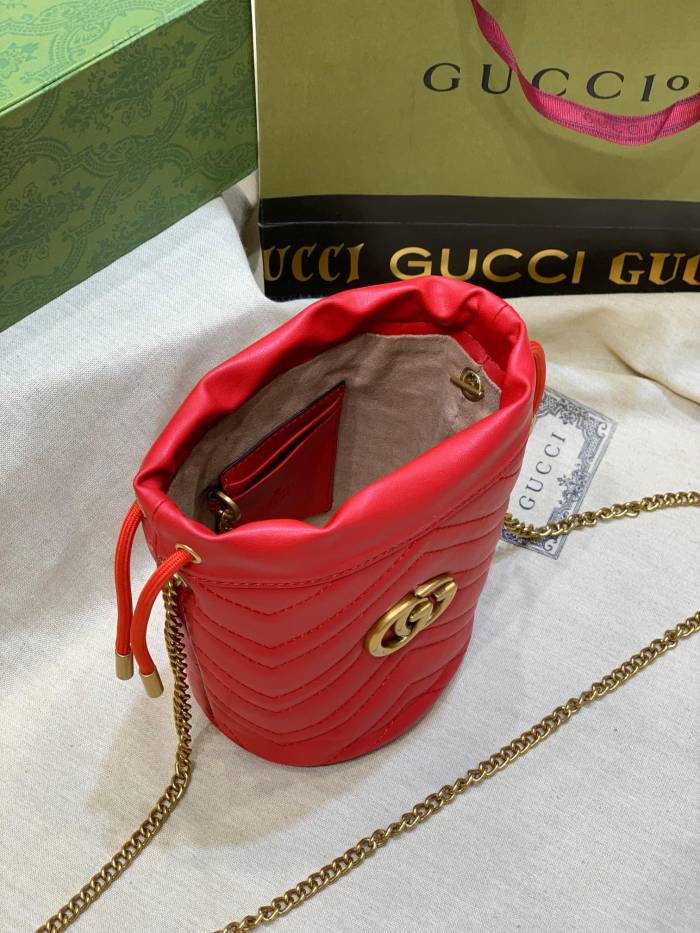 GG Marmont Mini Bucket bag 575163 LM051 19cm