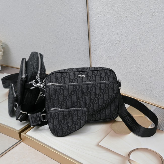 Dior Saddle Triple Pouch 7711 LM002 25cm