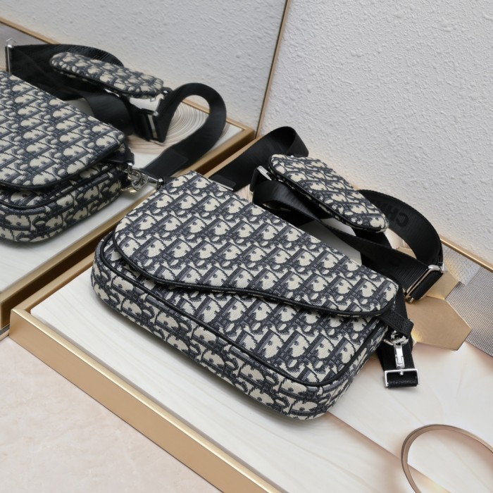 Dior Saddle Triple Pouch 7711 LM002 25cm