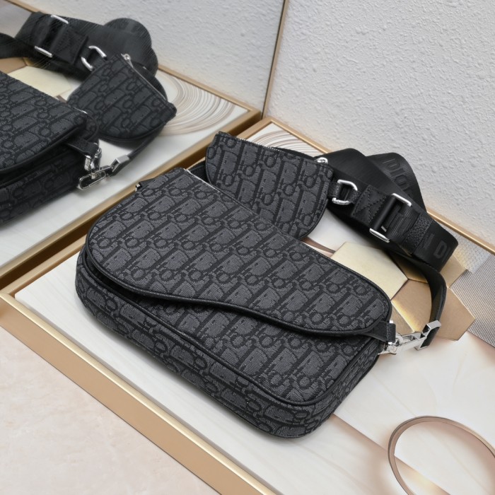 Dior Saddle Triple Pouch 7711 LM002 25cm