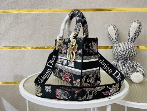 High quality Dior Medium Lady D-Lite Bag 9920 DD003 24cm