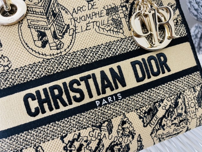 High quality Dior Medium Lady D-Lite Bag 9920 DD003 24cm