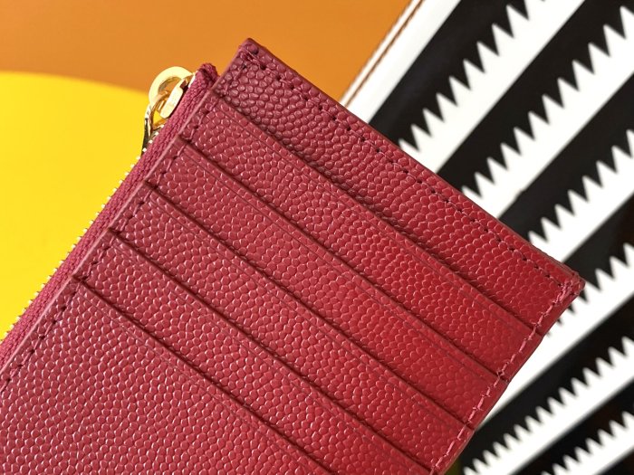 High quality YSL Zipper Wallet 607915 LM031 13cm