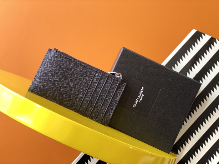High quality YSL Zipper Wallet 607915 LM031 13cm