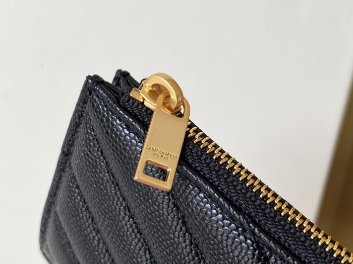 High quality YSL Zipper Wallet 607915 LM031 13cm