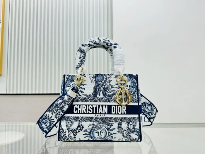 High quality Dior Medium Lady D-Lite Bag 9920 LM003 24cm