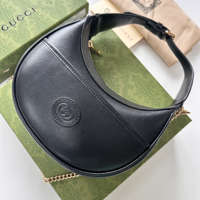 Gucci HALF-MOON-SHAPED MINI BAG 726843 LM001 22cm