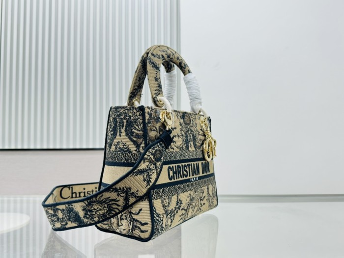 High quality Dior Medium Lady D-Lite Bag 9920 LM003 24cm