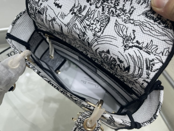 High quality Dior Medium Lady D-Lite Bag 9920 LM003 24cm