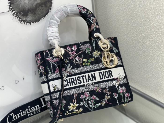 High quality Dior Medium Lady D-Lite Bag 9920 LM003 24cm