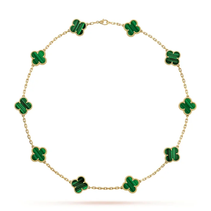 Clover Leaf Necklace,925 Silver, 18k Gold Plated,10 Motifs