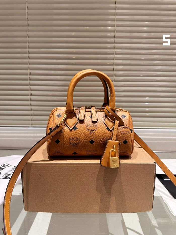 MCM Mini Boston Bag 024 LLS071 18.5cm