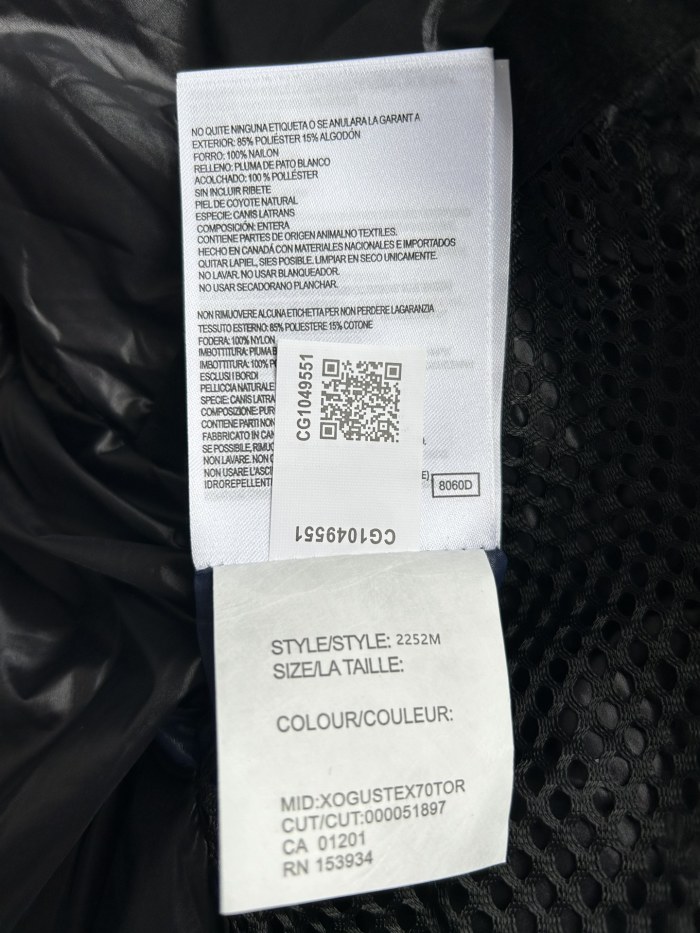 Canada Goose Down Jacket 2252M FYZ054
