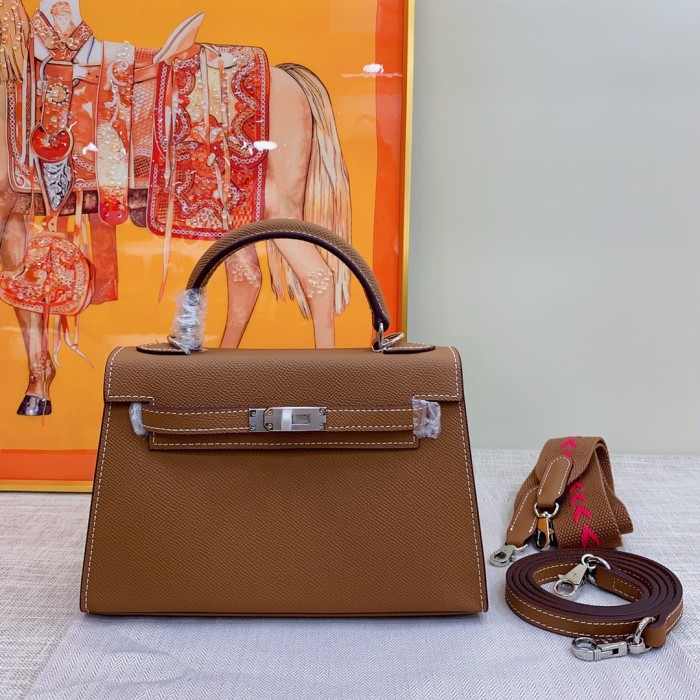 Hermes Kelly 2 Bag Silver Hardware LM081 22cm