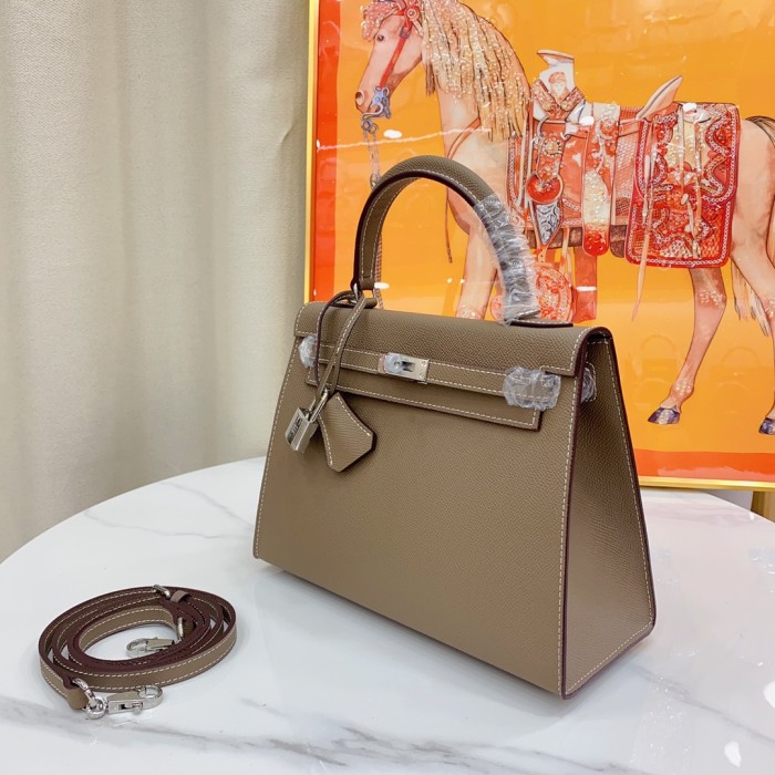 Hermes Kelly 2 Bag Silver Hardware LM091 25cm