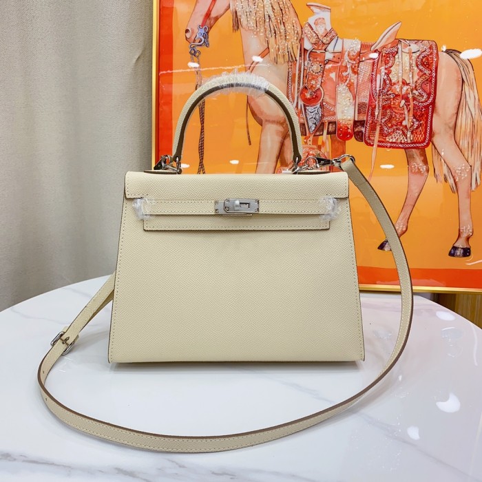 Hermes Kelly 2 Bag Silver Hardware LM091 25cm