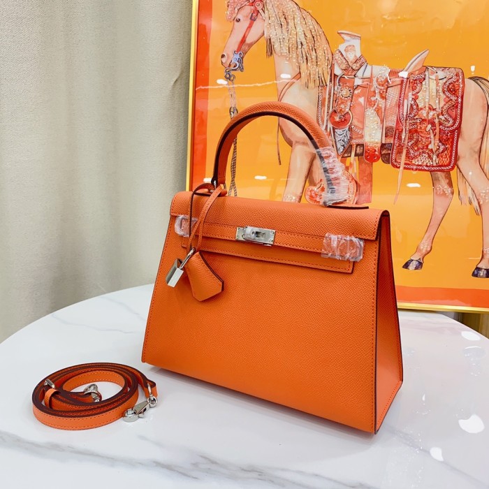 Hermes Kelly 2 Bag Silver Hardware LM091 25cm
