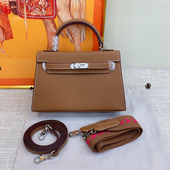 Hermes Kelly 2 Bag Silver Hardware LM081 22cm