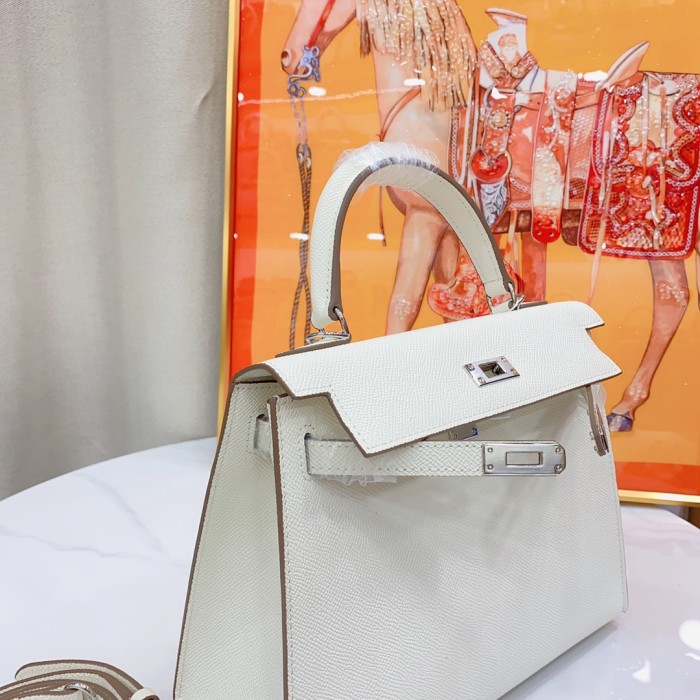 Hermes Kelly 2 Bag Silver Hardware LM091 25cm