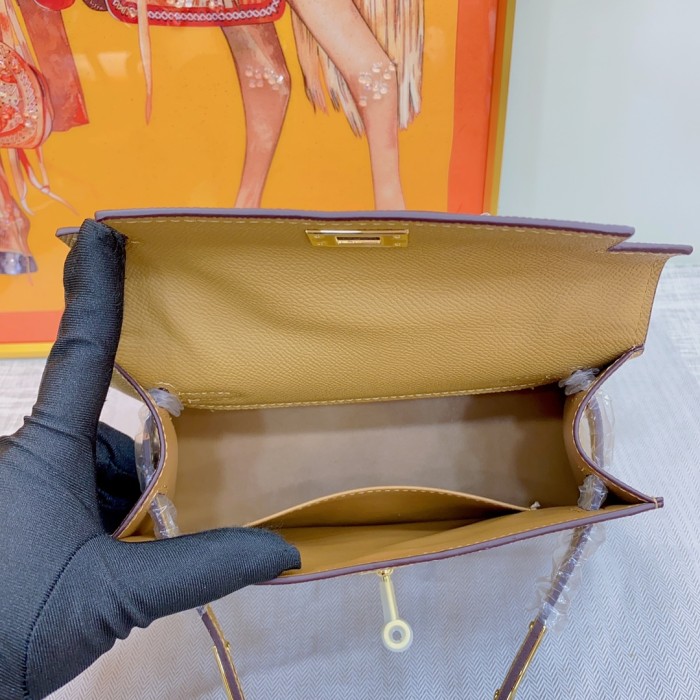 Hermes Kelly 2 Bag Gold Hardware LM071081 19-22cm