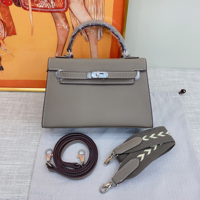 Hermes Kelly 2 Bag Silver Hardware LM081 22cm