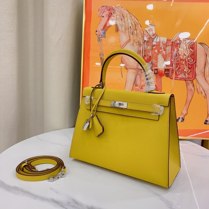 Hermes Kelly 2 Bag Silver Hardware LM091 25cm