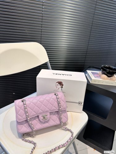 Chanel Classic Flap Bag Caviar 1113 LLS081 23cm