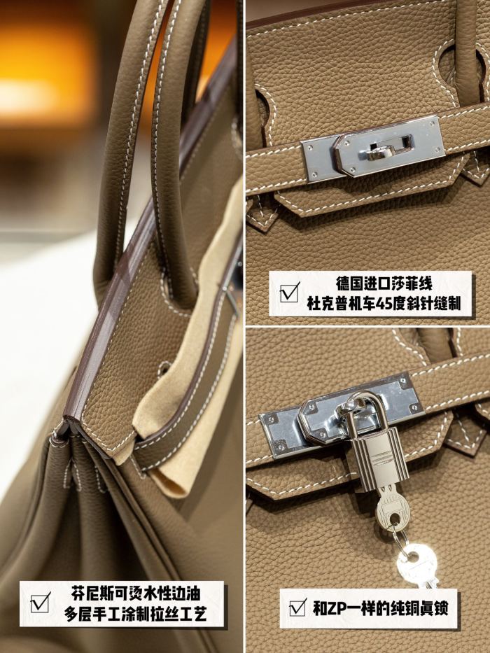 Hermes Birkin Bag Silver hardware XYZ062 30cm