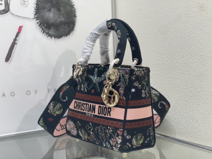 High quality Dior Medium Lady D-Lite Bag 9920 LM003 24cm