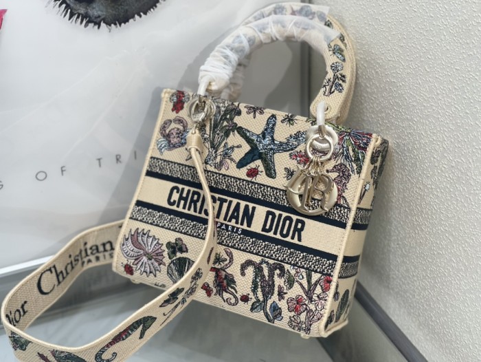 High quality Dior Medium Lady D-Lite Bag 9920 LM003 24cm