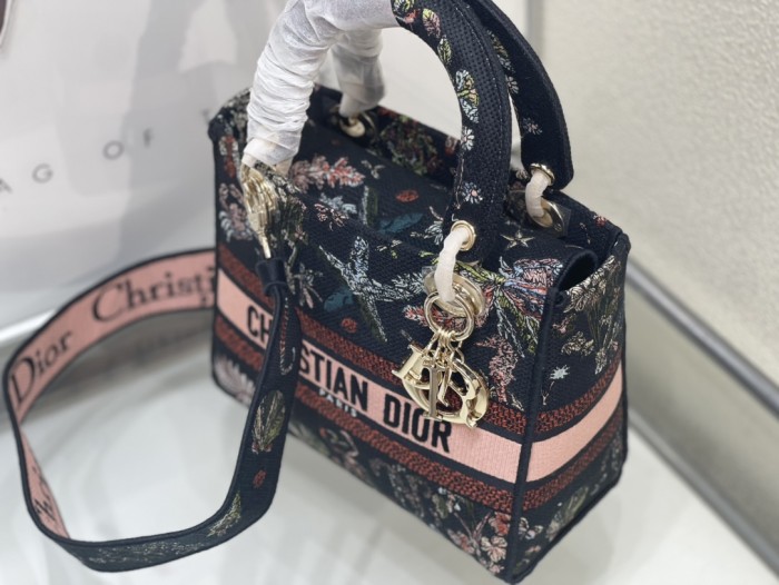 High quality Dior Medium Lady D-Lite Bag 9920 LM003 24cm