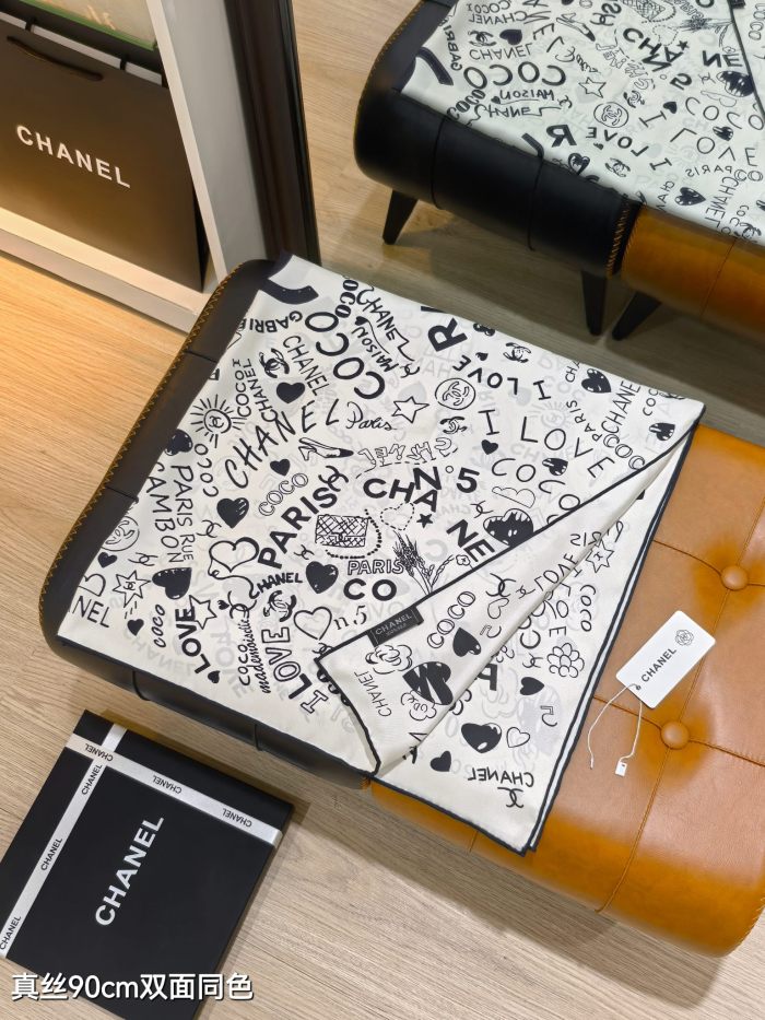 Chanel Silk make scarf SCC2512 90*90cm