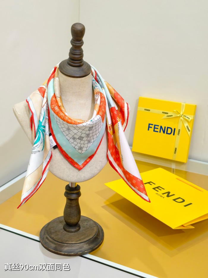 Fendi Silk make scarf SFD2504 90*90cm