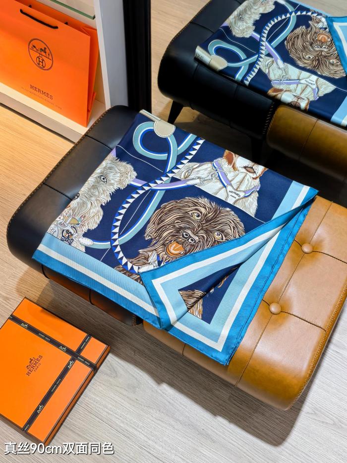 Hermes Silk make scarf SHMS2502 90*90cm