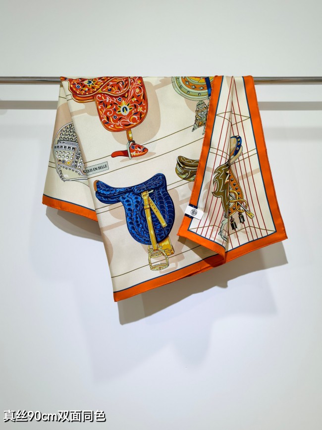 Hermes Silk make scarf SHMS2501 90*90cm
