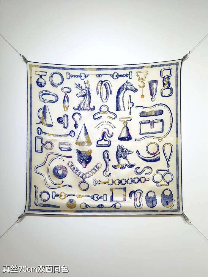 Hermes Silk make scarf SHMS2506 90*90cm