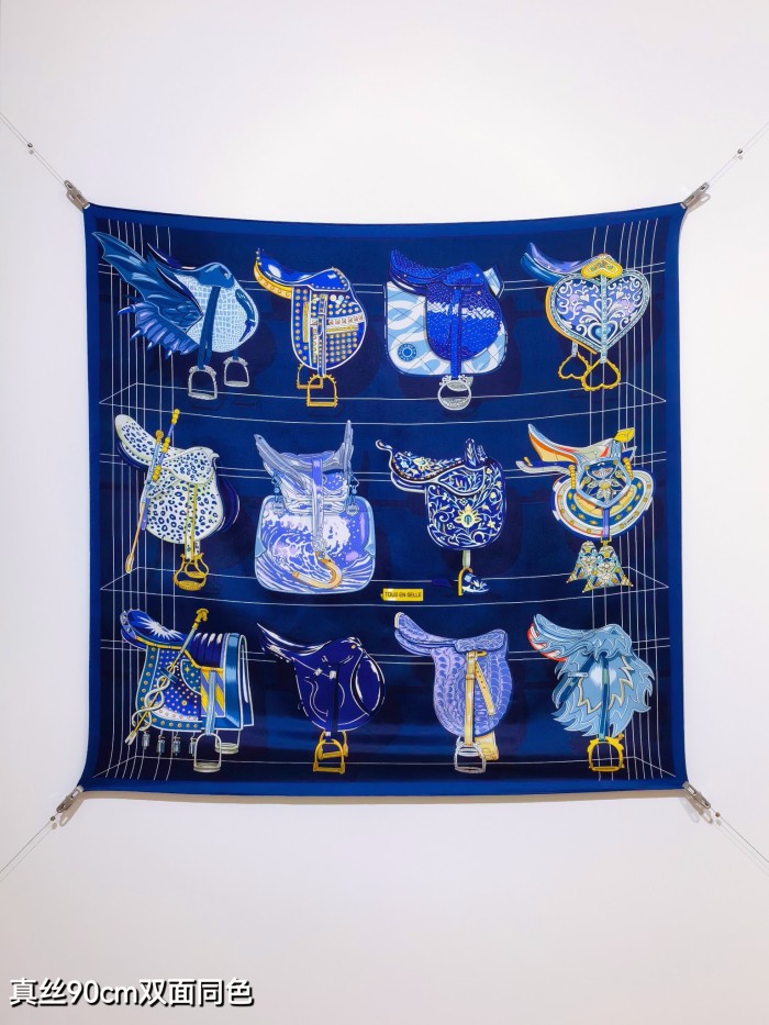 Hermes Silk make scarf SHMS2501 90*90cm
