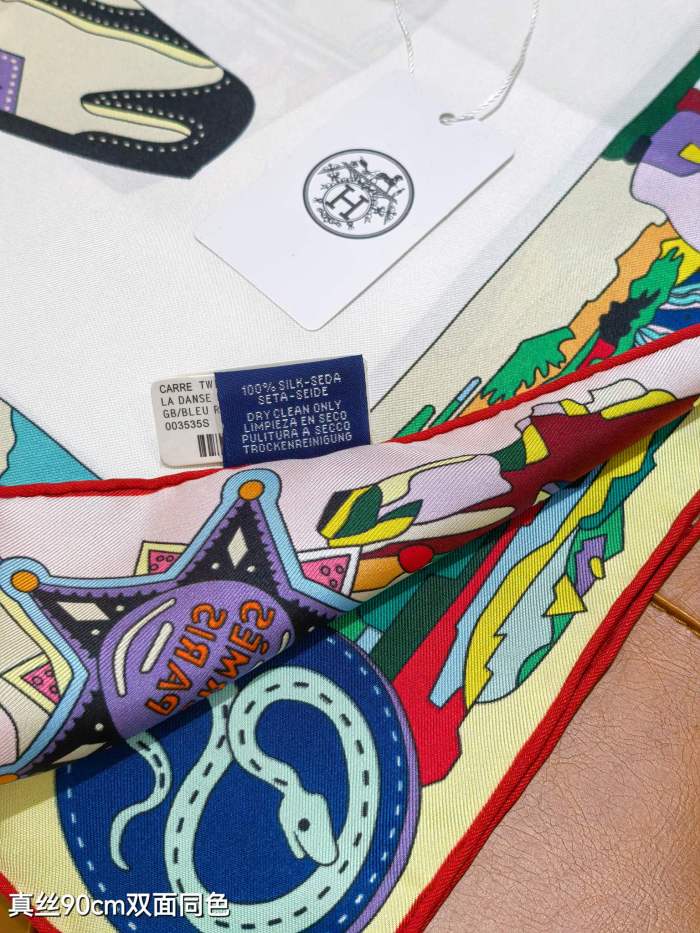 Hermes Silk make scarf SHMS2509 90*90cm