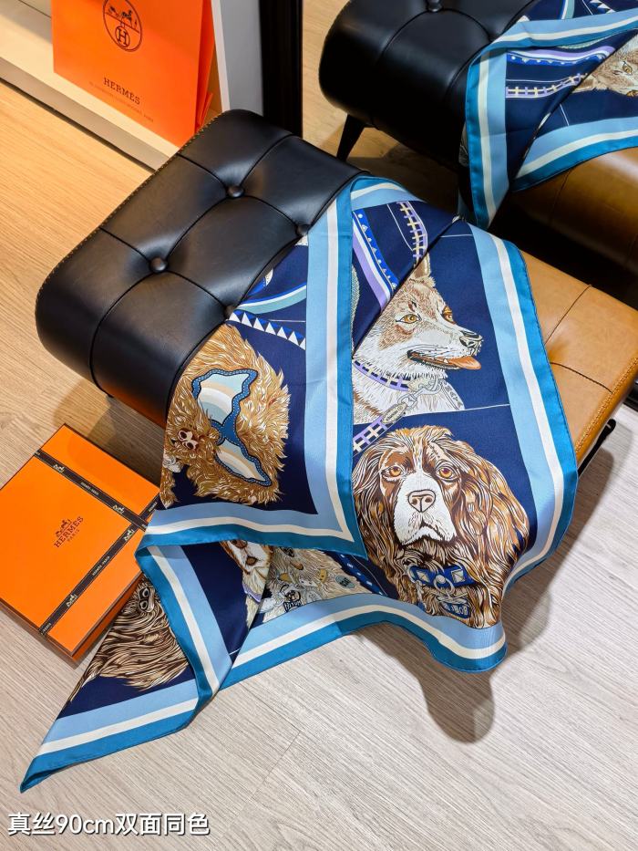 Hermes Silk make scarf SHMS2502 90*90cm