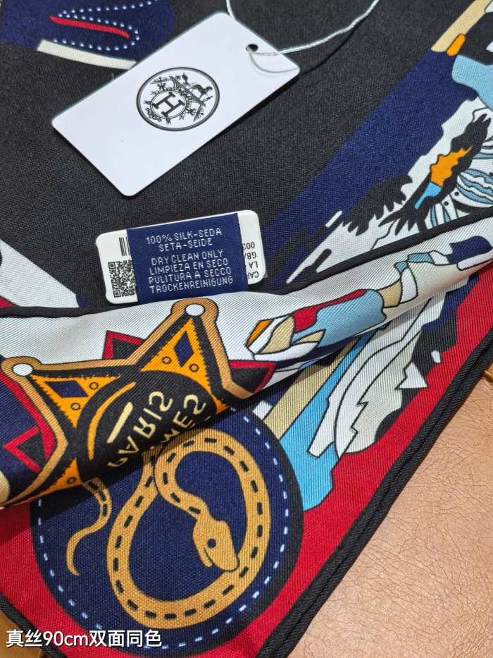Hermes Silk make scarf SHMS2509 90*90cm