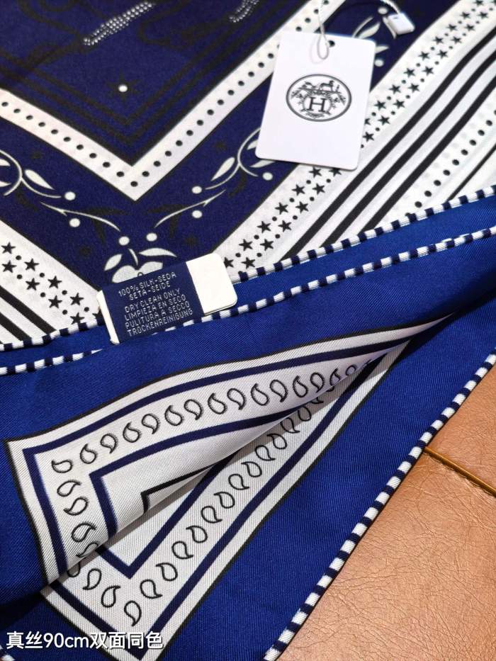 Hermes Silk make scarf SHMS2505 90*90cm