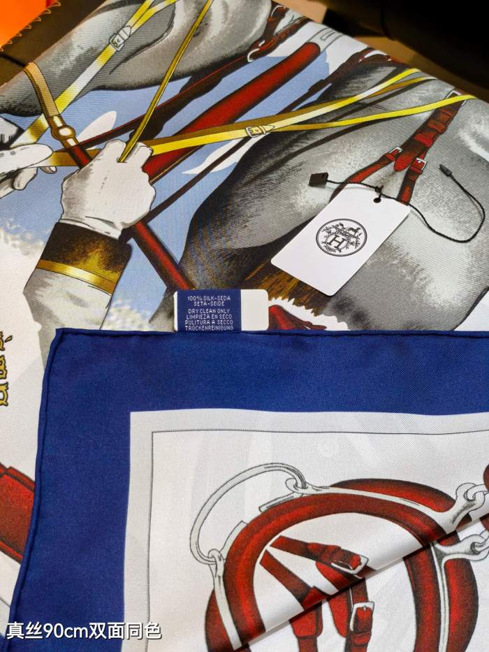 Hermes Silk make scarf SHMS2503 90*90cm