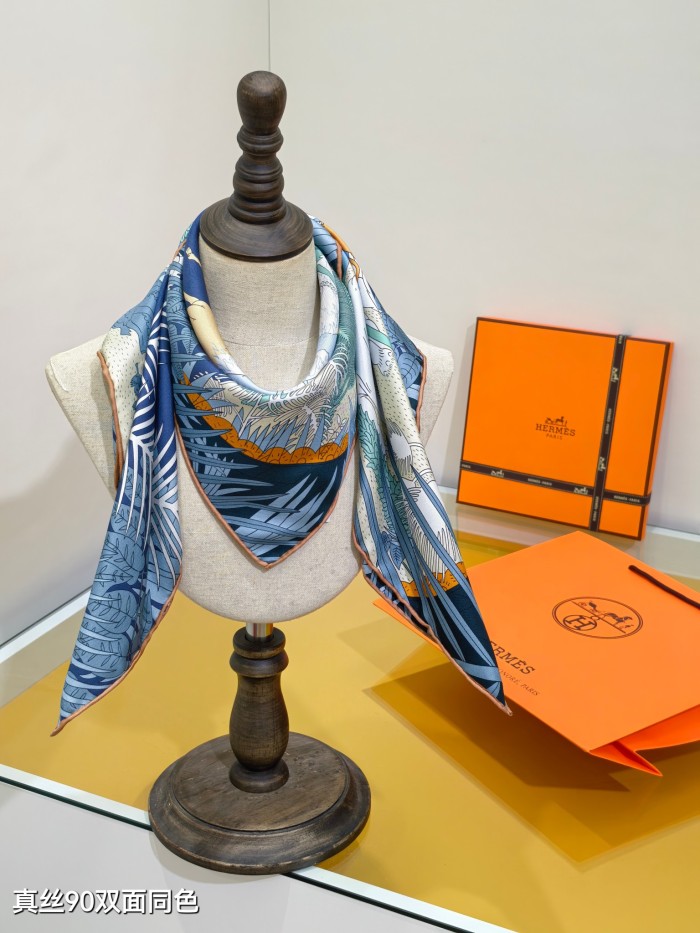 Hermes Silk make scarf SHMS2537 90*90cm