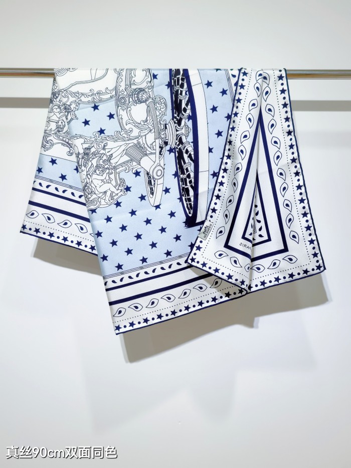 Hermes Silk make scarf SHMS2539 90*90cm